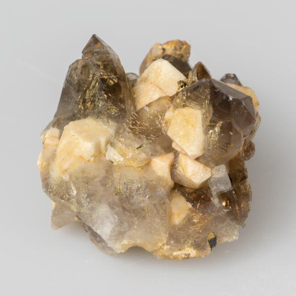 Smoky Quartz  Geode on Orthoclase and Aegirine 5,5X5X5 cm 0,095 kg