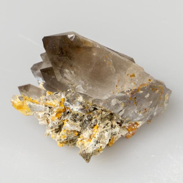 Smoky quartz crystals on Orthoclase | 6X4,5X4 cm 0,070 kg