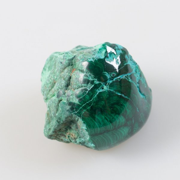 Malachite - Rough plus polished part | 3,5 x 3,2 x 2,9 cm, 55 gr