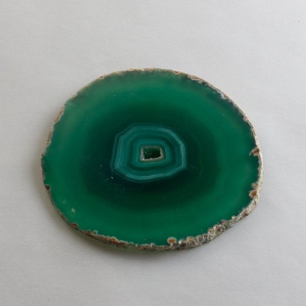 Agate Slice, green color, 9-10 cm