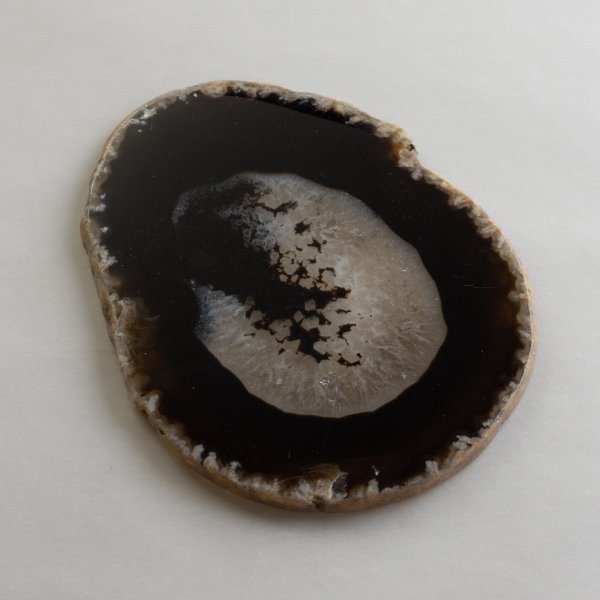 Agate Slice, black color, 8-10 cm