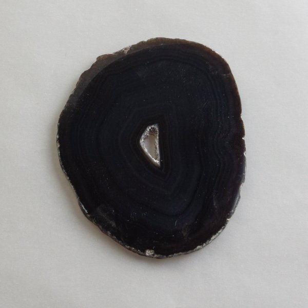 Agate Slice, black color, 5-8 cm