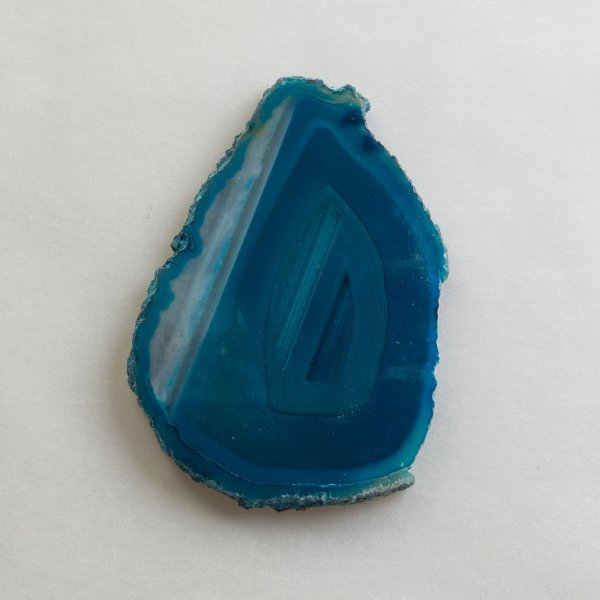 Agate Slice, petrol blue color, 5-8 cm