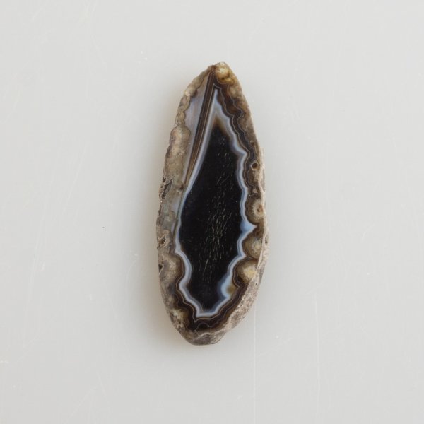 Mini Agate Slice, black color, 4-5 cm