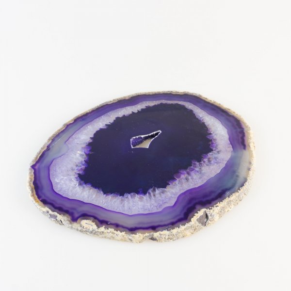 Agate Slice, purple color, 17 cm