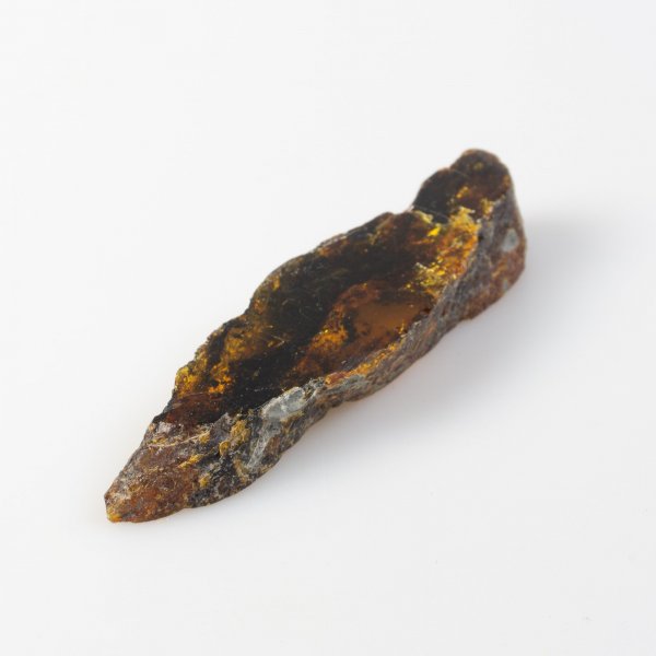 Semi-polished Amber slice | 10,2 x 3 x 1,8 cm, 32 gr