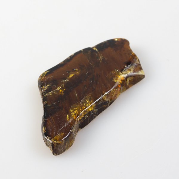 Semi-polished Amber slice | 7,3 x 4 x 0,8 cm, 14 gr
