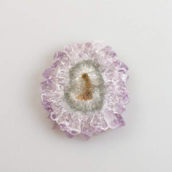 Slice stalactite, amethyst flower | 5,2 x 4,5 x 0,5 cm, 25 gr