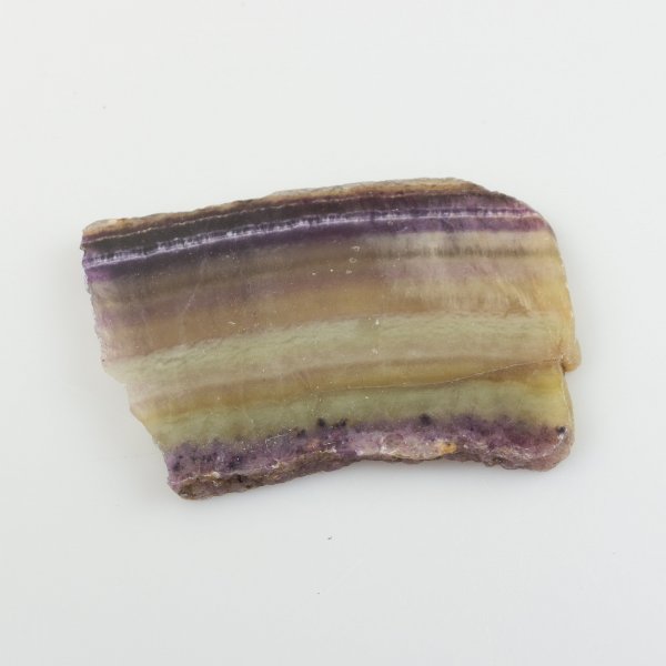 Fluorite polished slice | 14 x 9,7 x 0,8 cm, 0,316 kg