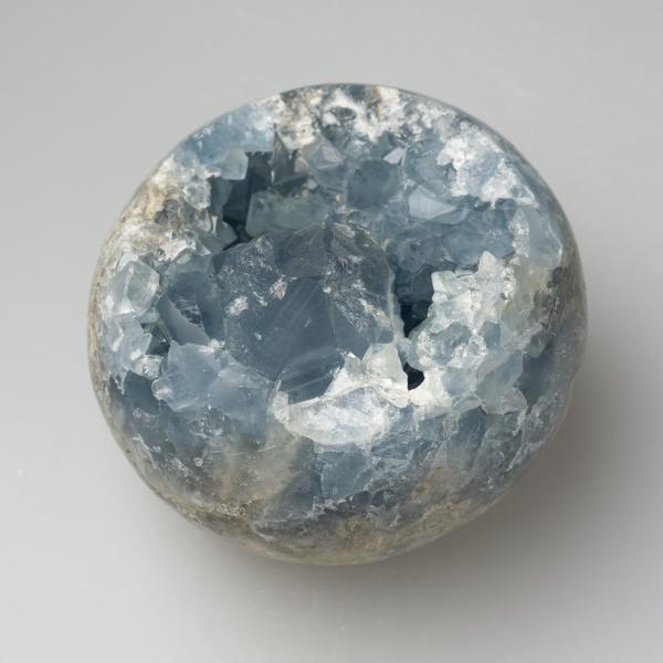 Celestine (Celestite) Geode Sphere 8 cm 0,825 kg