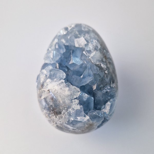 Celestine (Celestite) Egg Geode | 7,5 x 5,5 cm, 0,480 kg