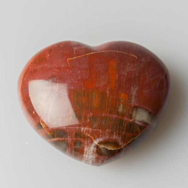 Fossil Wood Heart 6X5X2,6 cm 0,115 kg