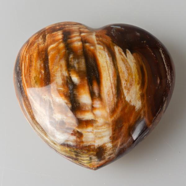 Fossil Wood Heart 8,9X8,4X3,4 cm 0,375 kg