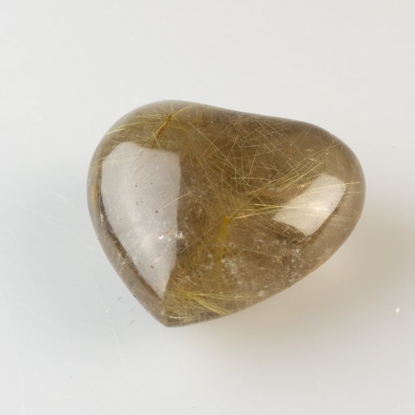 Rutilated quartz heart | 4,5 x 4 x 2,5 cm, 68 gr