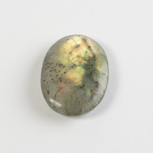 Tumbled Labradorite, Lens Shape, Amulet | 3 x 2,3 x 1 cm