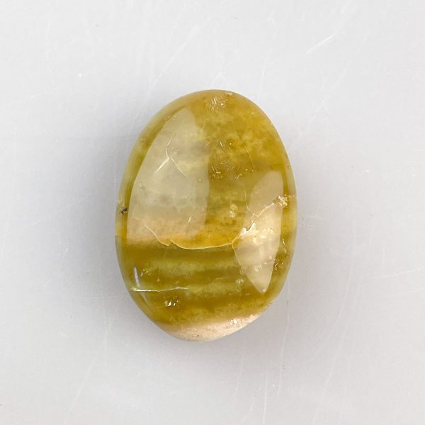 Tumbled Green Opal, Lens Shape, Amulet | 3 x 2,5 x 1 cm
