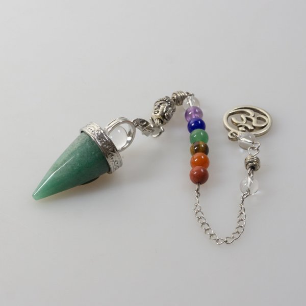 Chakra and Aventurine Pendulum | Chain 20 cm, pendant 4 cm