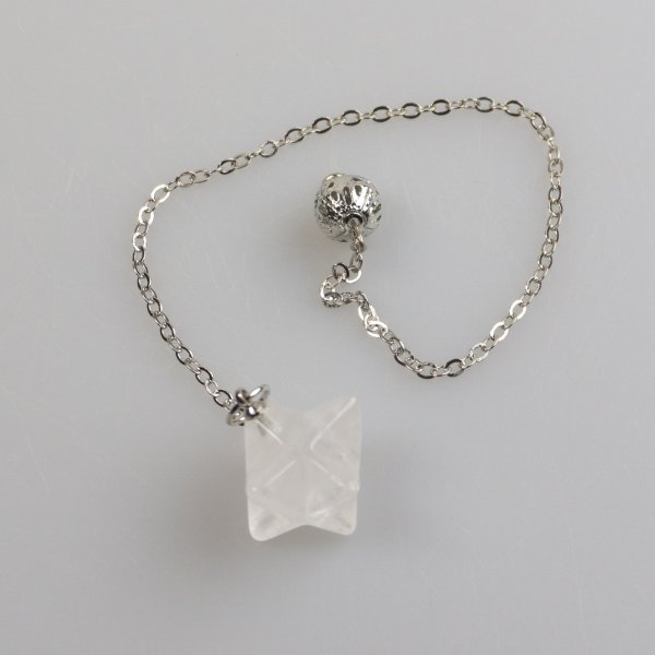 Merkaba Pendant Hyaline quartz | stone 1,5 cm, chain 19 cm