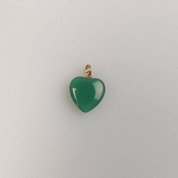 Heart pendant in green Agate