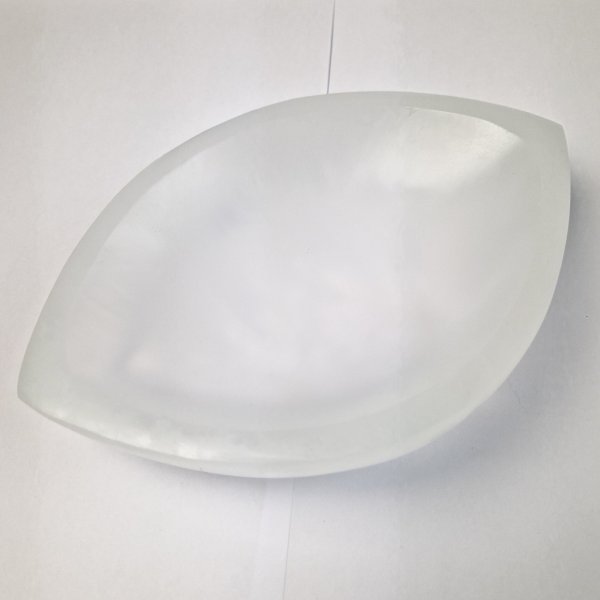 Selenite oval bowl 16 cm