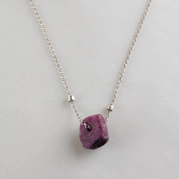 Necklace "Lolly Young" Ruby Zoisite | Lunghezza collana 38 cm, pietra 1,8X1 cm 0,006 kg