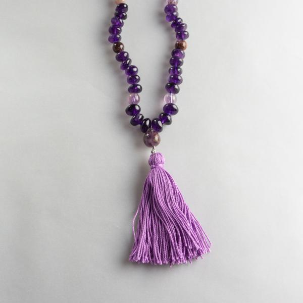 Mala Necklace in Amethyst and Superseven