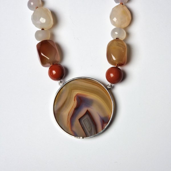 Necklace with Agate | 50 cm