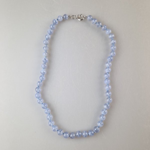 Necklace with Chalcedony | 44 cm