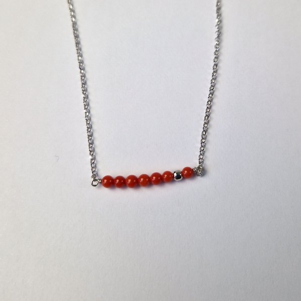 Necklace with Red Coral | 40-41 cm