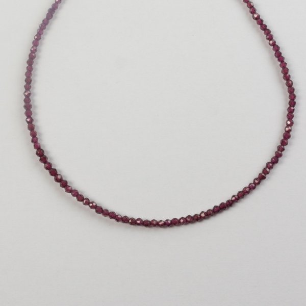 Necklace with Garnet | Necklace length 39/41 cm, stones 0,2 cm