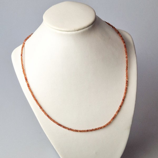 Choker Necklace with Hessonite Garnet | Necklace length 42 cm + extension 4 cm, stones 2 mm