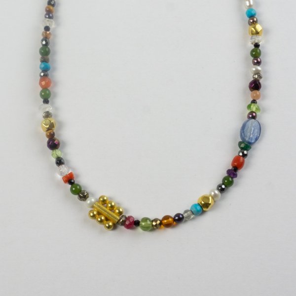 Multicolor Necklace | Necklace length 40 cm, stones 0,2-0,8 cm