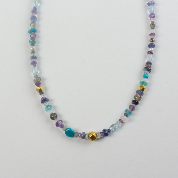 Multicolor Necklace | Necklace length 40 cm, stones 0,2-0,6 cm