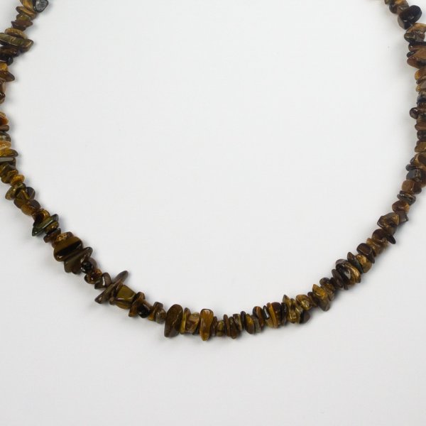 Choker Necklace with Tiger eye chips | Length 40 cm max