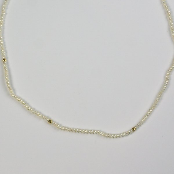 Choker Necklace with Micro Pearls | Length 39 cm max