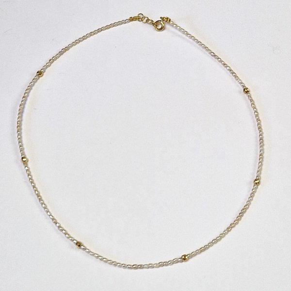 Choker Necklace with Micro Pearls | 39 cm