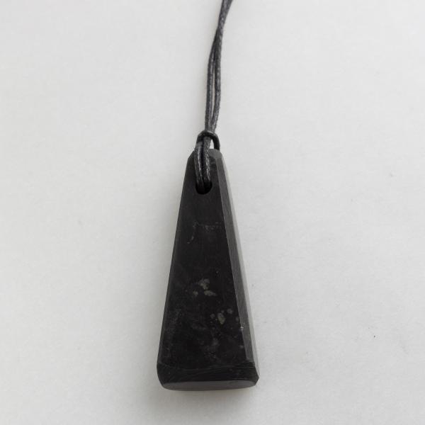Shungite Pendant "Trapezium Pendulum" | pietra 4,5X2X0,6 cm 0,015 kg