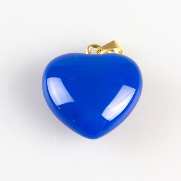Pendant with Blue Agate heart | 3 x 2,5 cm