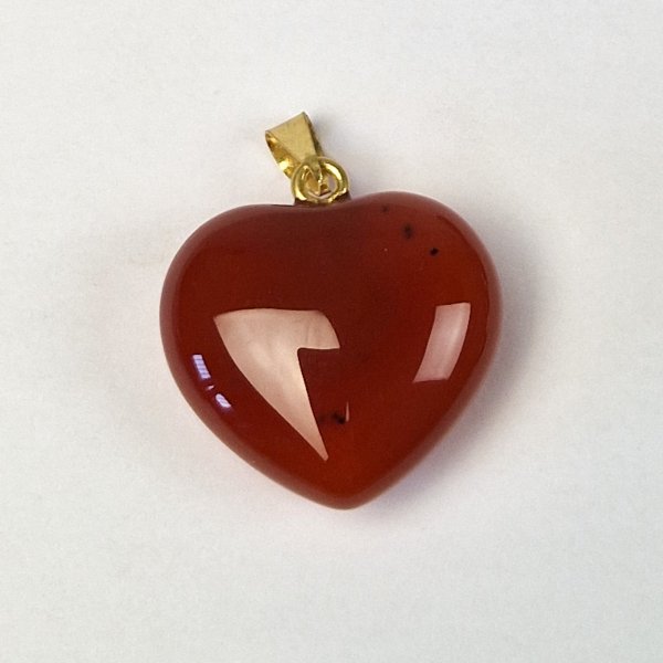 Heart pendant in Carnelian Agate | 2,8 x 2,5 cm
