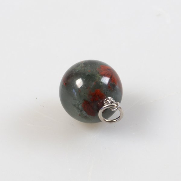 Sphere Pendant with Bloodstone | stone 1,7 cm