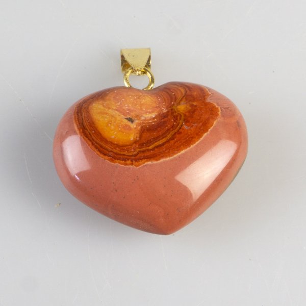 Pendant with Polychrome jasper heart | 4 x 3 cm