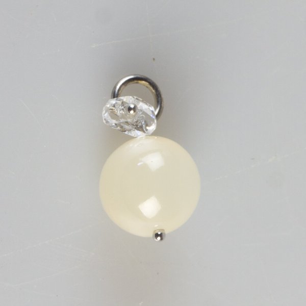 Pendant with Moonstone and quartz | 1 cm
