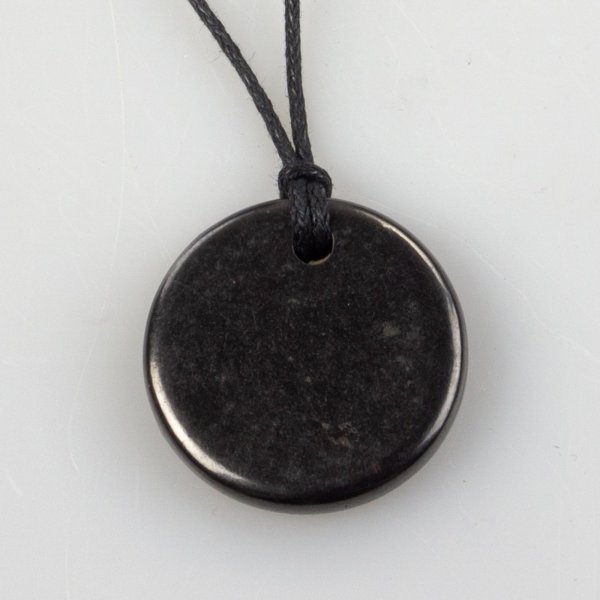 Shungite Pendant "Circle" | stone 2,8X0,4 cm