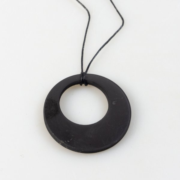 Shungite Pendant "Circle in circle" | stone 5 cm