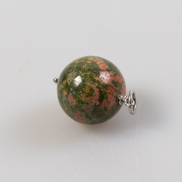 Pendant with Unakite sphere | stone 1,9 cm