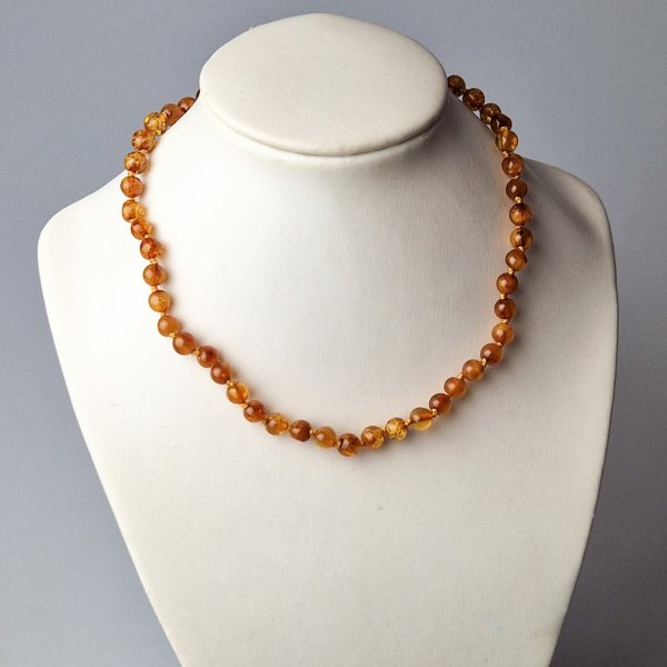Amber Necklace for Kids | 35 cm