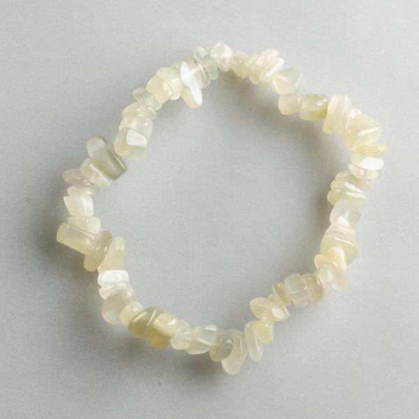 Bracelet chips Moon stone | 17/18,5 cm