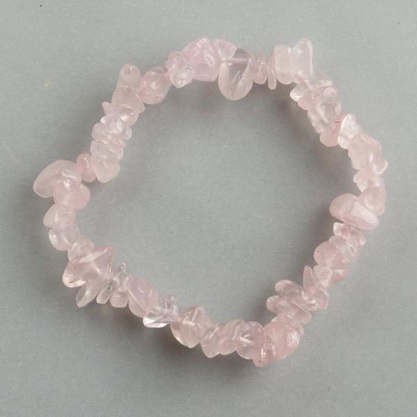 Rose Quartz Chips Elastic Bracelet 17/18,5 cm 0,0015 kg