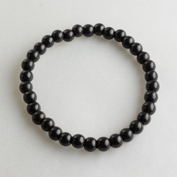 Shungite Bracelet | Beads diameter 6 mm, bracelet measures 18-20 cm