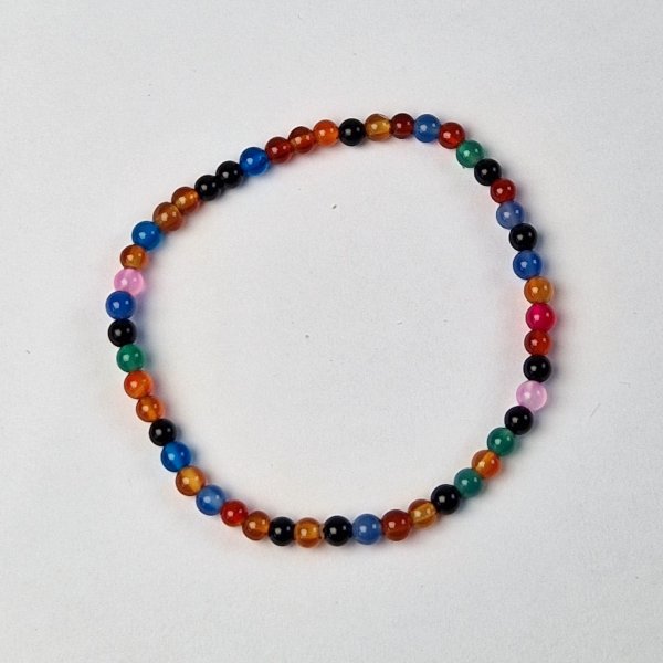 Agate multicolor Elastic Bracelet | 18-19 cm (S-M)